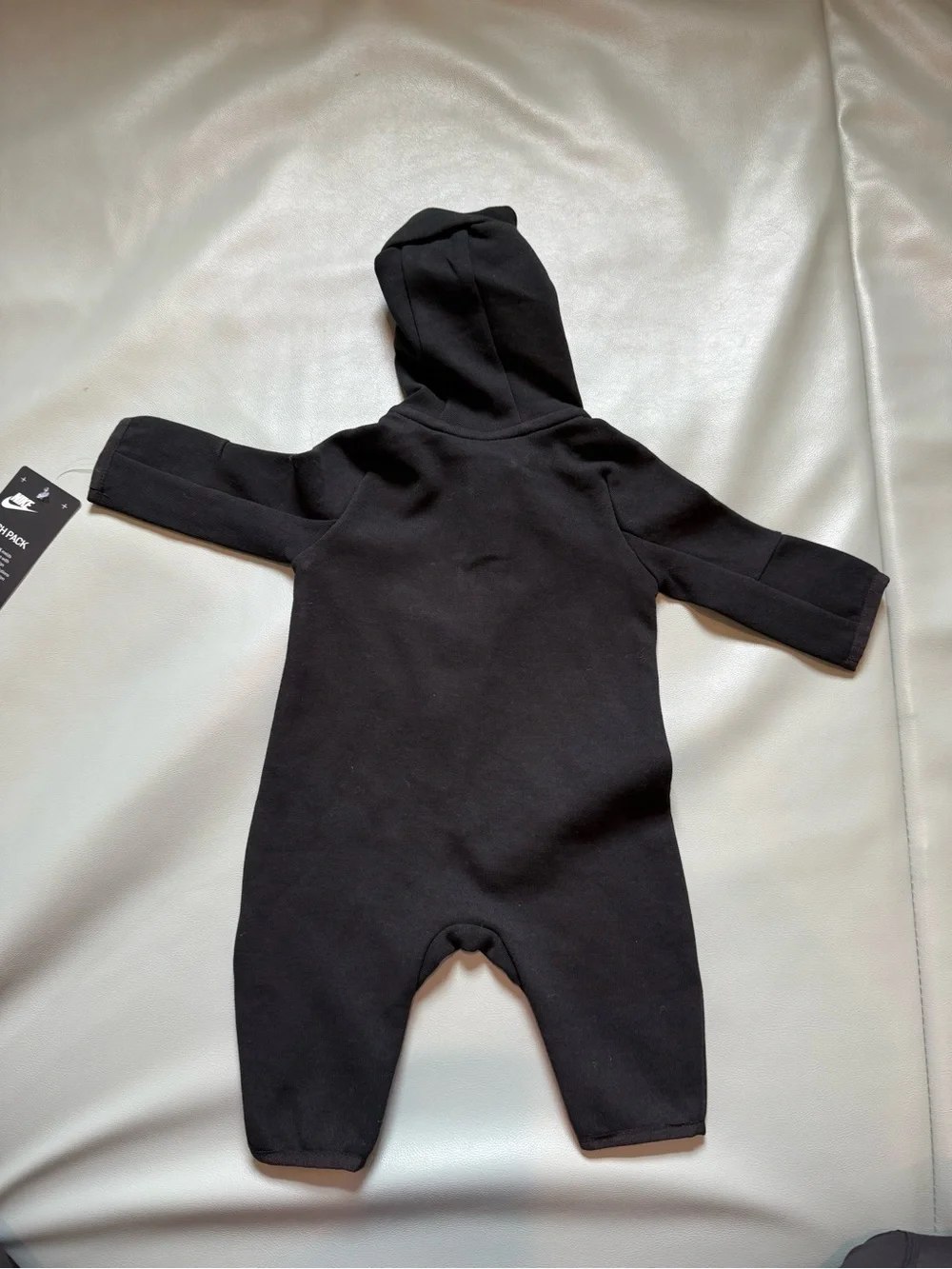 Nike Black Hooded Baby Boy One-Piece Tech Pack